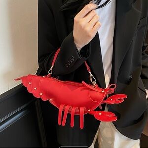 Chic Red Lobster Satchel by Gecko ~NWT